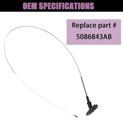 Image of AUCERAMIC 5086843AB Engine Oil Level Dipstick with Black Handle Fit for 2003-2006 Dodge Ram 2500 3500 Pickup 5.9L 2005-2006 Dodge RAM 4000 Diesel 5.9L L6 Turbocharged Stainless Steel