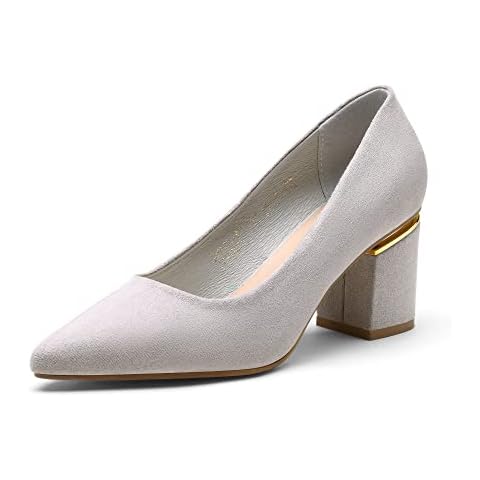 DREAM PAIRS Comfortable Block Heel Court Shoes Cover