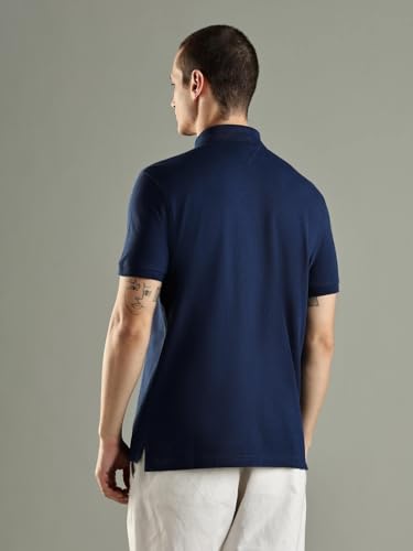 Image of Tommy Hilfiger Solid Regular fit Cotton Polo t-Shirt