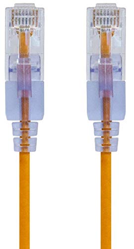 Image of Monoprice - 116322 SlimRun Cat6A Ethernet Patch Cable - Snagless RJ45 UTP Pure Bare Copper Wire 10G 30AWG 3ft Yellow 10-Pack
