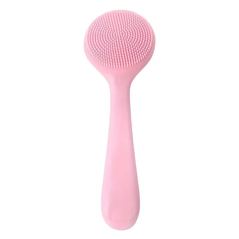 Face-Brushes Facial Exfoliating & Massage Brush Tool - Dual-Action Gentle Skin Care Brush - Beauty Essentials (Pink)