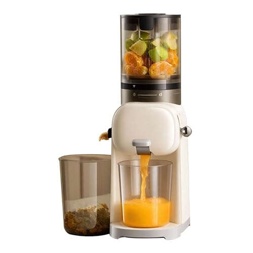 Extractor de Zumos y Verduras, prensado lento en espiral a baja temperatura, exprime fácilmente ingredientes ricos en fibra, rendimiento de jugo del 99,8%