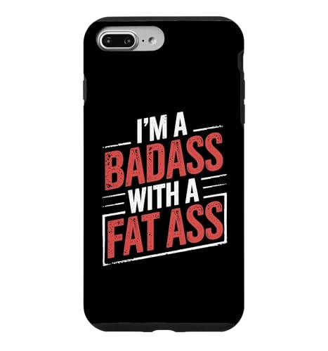 I'm a Badass with a Fat Ass �W�� ���[�N�A�E�g �t�B�b�g�l�X���D�� �X�}�z�P�[�X iPhone 7 Plus/8 Plus �p