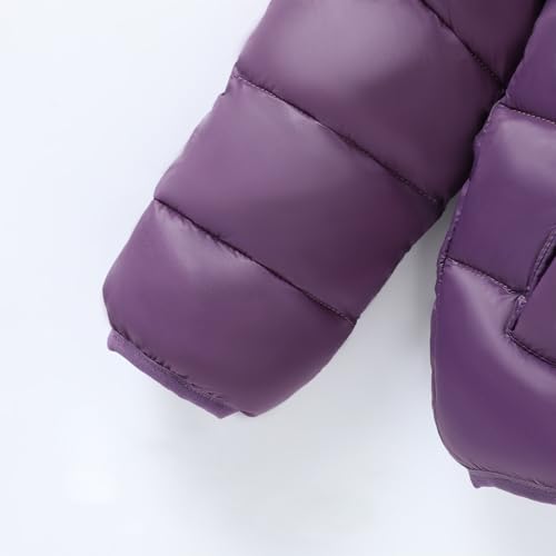 Image of HILEELANG Kids Boy Girl Winter Hodded Puffer Color Block Jackets Coats Light Weight Padded Outerwear