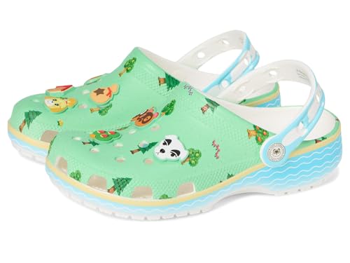 Crocs Animal Crossing Classic Clog K, Zuecos Unisex niños, Multicolor, 32/33 EU