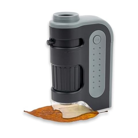 Carson MicroBrite Plus 60x-120x LED Lighted Pocket Microscope, Portable Handheld Microscope STEM Toy, Mini Microscope for Student Science Lab, Educational Portable Microscope (MM-300) Cover