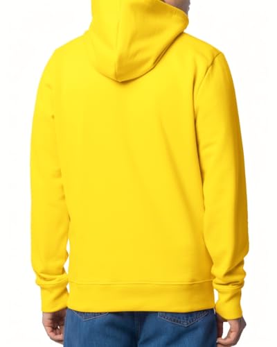 JIHUILAI Mens Hoodie Fleece Pullover Long Sleeve Hooded Sweatshirt Solid Color Drawstring Kangaroo Pocket Hoodies(S-3XL)4