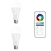 Produktbild LED E27 Leuchtmittel ZigBee Starterset Kit mit Fernbedienung RGB-CCT warmweiß, kaltweiß und bunt kompatibel mit Echo Plus Philips Hue*, (12)