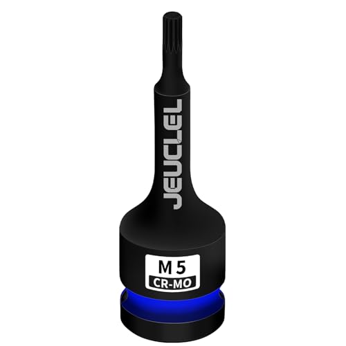 Image of M5 Triple Square Impact Spline Bit Socket, 5mm 1 /2 inch Drive Socket | 12 Point, Cr-Mo, Lengthen Screwdriver Adapter for Electric Ratchet Wrenches, Fastening Screws, Socket Wrench, Head Drill