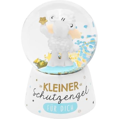 Sheepworld Dream Globe with Small Guardian Angel Motif, Snow Globe with Glitter, Height 6.5 cm, Gift Christmas, Silvster, Communion, Christening, 48978 Cover