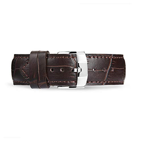 Bracelet de montre en cuir noir marron résistant homme 18mm 21mm