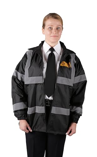 Image of First Class High Visibility Water Resistant Raincoat Jacket and Pant With Reflective Stripes