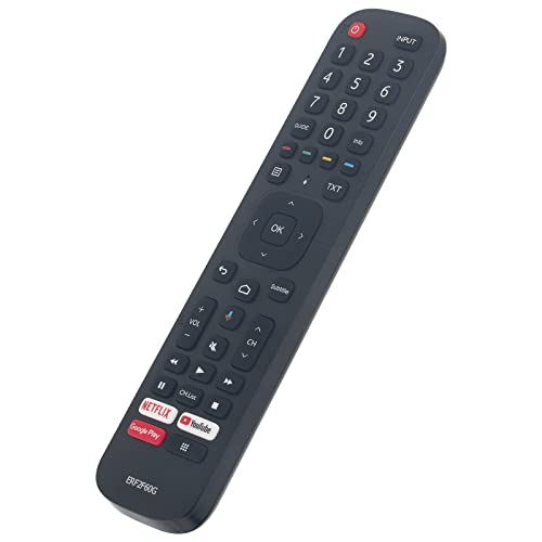 VINABTY ERF2F60G Replacement Voice Remote Control fit for Hisense Full HD Smart TV 40A35EEAS 32A56E 40A56E HE32E5620FHATS 40A5700FA A20251U 55A6501EU 65A6501EU G202641 50H8F 55H8F 65H8F 55H9F 65H9F