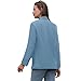 Womens Casual Blazers Open Front Long Sleeve Fashion Suit Jacket Work Office Suit 2025 Spring Fall Trendy Light Blue L