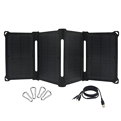 XINPUGUANG 28W Chargeur Solaire Pliable 4 x 7 Watt Panneau Solaire Mono Module Portable pour Voiture Camping Randonnée De Secours Charge d'alimentation (28w) Cover