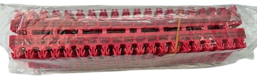 Sceau de sécurité plastique rouge numéroté type flèche x1000