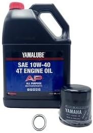 Yamaha V-STAR 1300 (2007-2009) all Models Oil Filter Change Kit Yamaha Part# 5DM-13440-00-00 and 1 Gallon All Purpose LUB-10W40-AP-04