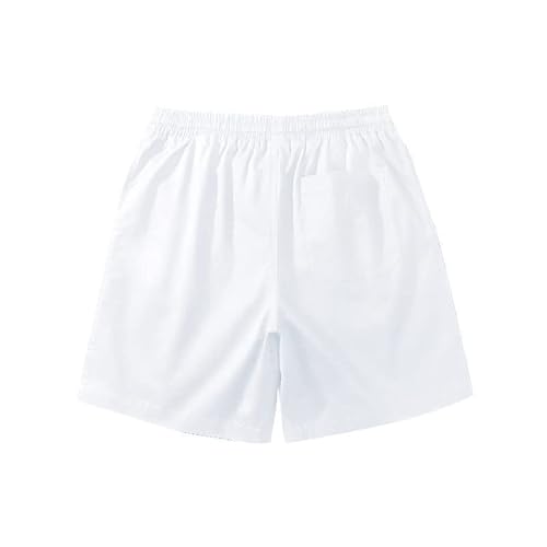 Men's Cargo Shorts Straight Leg Modern Surfs Short Shorts Male Festival Flury Breathable Coloured Cargo Comfortable Elastic Waist Thin Cargo Men White #TOP2