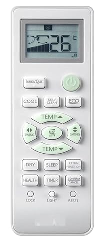 Image of 5 Year Warranty AC Remote Compatible for Haier Twin /Dual Inverter Split AC Remote 1.5 Ton (Work Only When Your Old Remote Same)