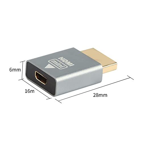 Adaptador Micro HDMI a HDMI QIANRENON Negro miniatura 7
