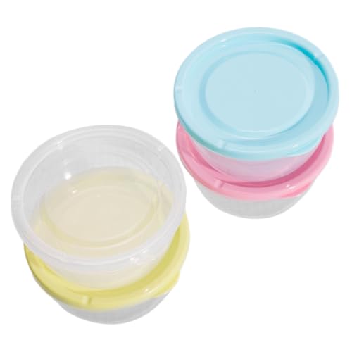 Zerodeko 4Piezas Reutilizable Caja De Almacenamiento Para Refrigerador Colores Pastel Manzana Transparente Cajas De Conservación