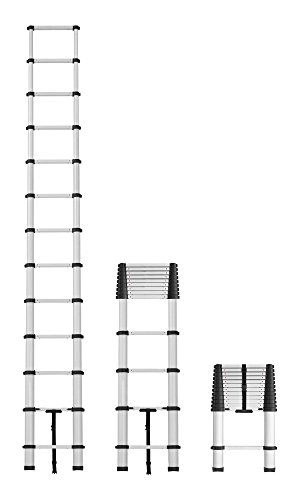 Cosco 20313T1ASE Smartclose Telescoping Aluminum Ladder, (300-Pound Capacity, 12.5 ft. ladder with 16 ft. Max Reach)