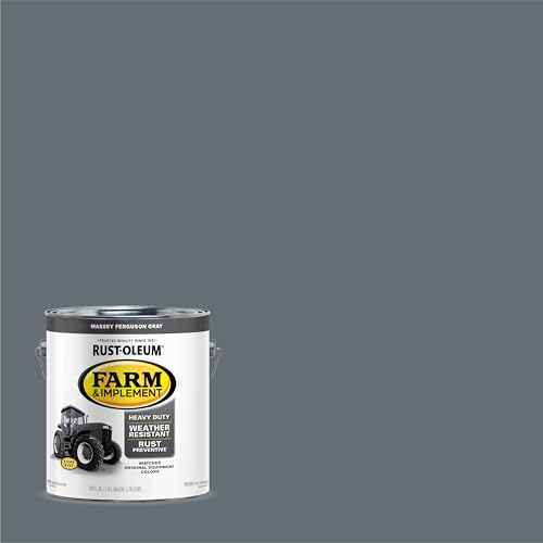 Image of Rust-Oleum 280174-2PK Farm & Implement Enamel Paint, Gallon, Massey Ferguson Gray, 2 Pack