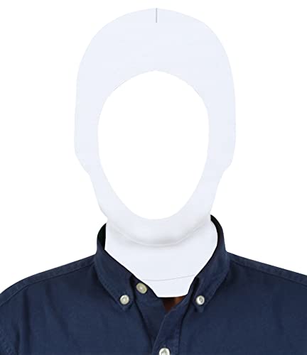 Aniler Unisex Open Face Stretchy Costume Cosplay Zentai Hood Mask (One Size, White)