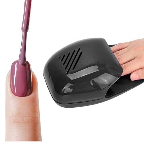 Secador De Ventilador De Uñas, Secador De Esmalte De Uñas Portátil Profesional, Secador De Gel De Esmalte De Uñas, Herramientas De Manicura Para Uso Doméstico En El Salón (Negro)