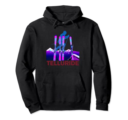 Telluride Skifahren & Snowboarden Retro 90er Jahre Telluride Ski Pullover Hoodie