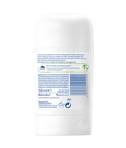 NIVEA Stick Women's Invisible Black and White Silky Smooth Extra Fresh Delicate Protection Balm Formula Velvety Soft, Pack of 2, 2 x 50 ml, 48H Protection - Image 3