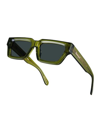 Image of Roneyee Rectangle Sunglasses Men Women Trendy Retro Sunglass UV Protection Fashion Acetate Stylish Square