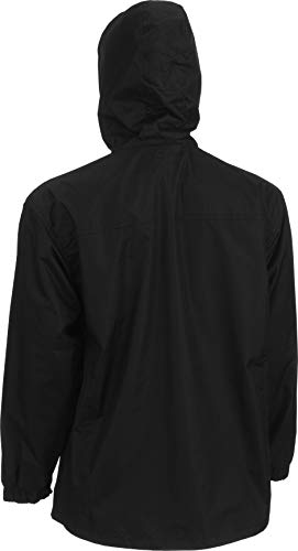 Black Wind Breakers Male Pullover | Mens Jackets with Hoodie | Windbreakers for Men | Black Water Jackets for Men (Black, Medium) - éb79 - Thumbnail 2
