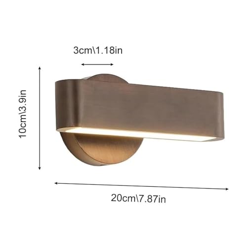 Aplique de pared LED de madera de nogal giratorio con 3 temperaturas regulables 7