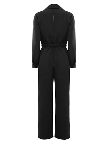 Peto de protección y mono de trabajo para mujer tipo uniforme informal negro L 4