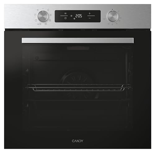 Candy Bake 600 CA6 N1T1HTX Horno Multifunción, 71L, Conectividad WIFI, 1 Bandeja y 1 Rejilla, Limpieza Hidrolítica, 9 Funciones, Display Basic UX, Puerta Doble Cristal, Negro e Inox