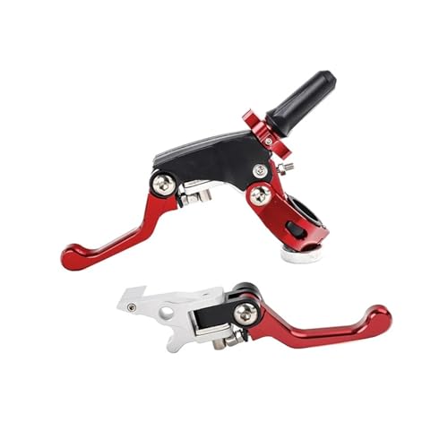 �I�[�g�o�C�̃N���b�` �I�[�g�o�C�p2�{�w�N���b�` �ȗ͉� �܂肽���ݎ��u���[�L�N���b�`���o�[ �p��HONDA CRF YZF BOSUER M2 M4 M5 M6 KAYO K6 T6�p(Red,C)