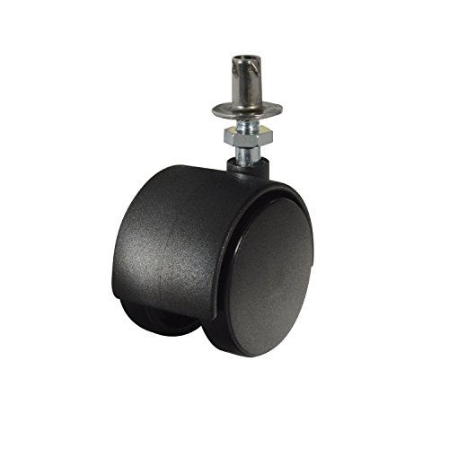#683 Cool Casters Brand 2 in. (50mm) Twin Wheel Caster, Black - 4 Pack