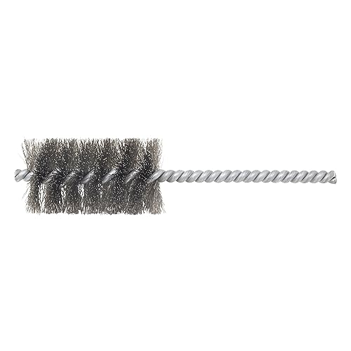 Image of Brush Research 83 Series Tube Brush-Cut For Power, 1.750 inch Brush Diameter, Hi-Temp Carbon Steel .010 inch Wire Fill, 3 inch Brush Length, 7 inch Overall Length, Made in USA (Pack of 6)