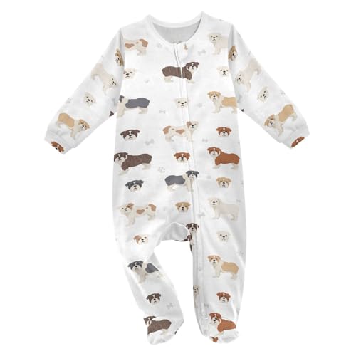 Image of vvfelixl Bernese Mountain Dog Baby Sleepers For Girl Boys Newborn Baby Play One-Piece Footies For 0-24 Months