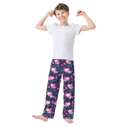 ALAZA Red Lobster on White Pajama Lounge Pants Long Sleep Pajama Bottoms with Pockets3