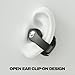 Skullcandy Push 720 Open Wireless Open Ear Bluetooth Earbuds, Headphones, Waterproof, Clip-On Lightweight Design, 30 Hours Battery, Wireless Charging Pouch, Microphone for iPhone Android - True Black