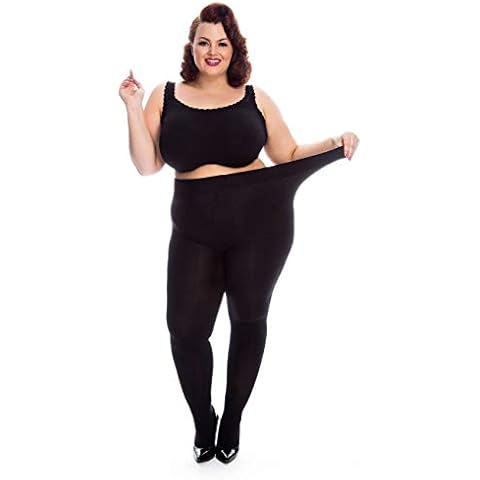 All Woman Plus Size 150 Denier Thick Tights SINGLE PAIR Size UK16-36+ (26-30 Plus, Black) Cover