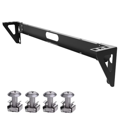 QiaoYoubang 1U Vertical Wall Mount Rack - Steel Vertical Patch Panel Mounting Bracket for 19 inch Networking Equipments