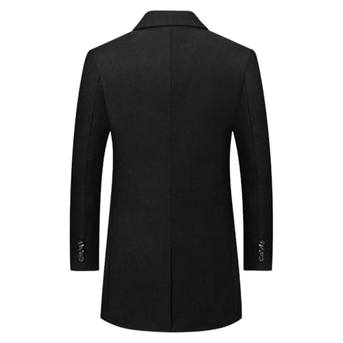 Dress Blazers for Men Lapel Two Buttons Long Sleeve Suit Coat Mid Length Business Plus Size Dressy Jackets Working2