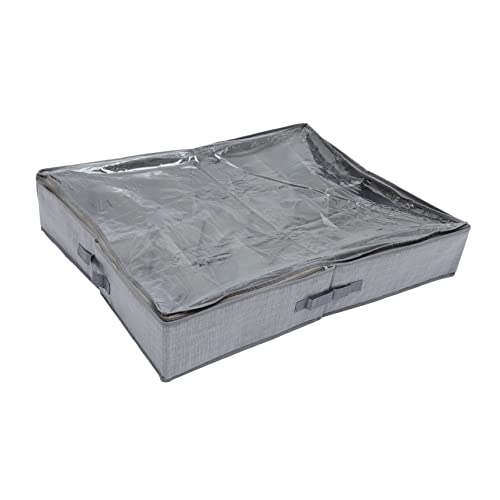 Levemolo Under Bed Shoe Storage Bag Transparent Multi Compartment Organizer Non Woven Case for Efficient Shoe Storage Space Saving Design Brushed