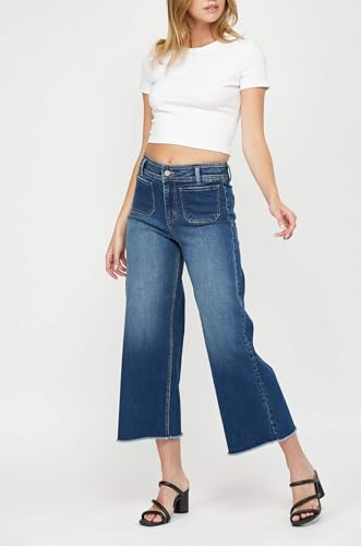 SALT TREE Mica Denim - Cropped Wide Leg with Front Pocket Jean - MBE-W604DK4