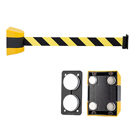 oiakus Magnetic Retractable Belt Barrier, 10m Wall Mount Safety Belt? Crowd Control Ribbon with ABS Case, Retractable Barrier for Outdoor Retail Stores Airports Banks ?Hotels ?Parking Lot