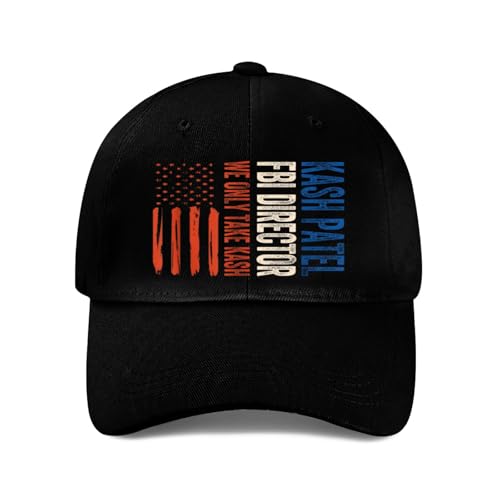 Men's Casual Baseball Hat,Vintage Kash Patel FBI Director American Flag Baseball Cap