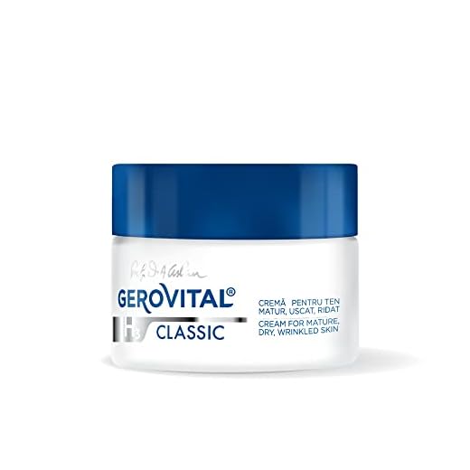 Gerovital H3 Classic, CREMA PARA PIEL MADURA, SECA Y CON ARRUGAS 55+, Tipo de piel: Seca Deshidratada Madura, 50 ml